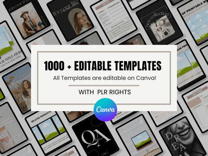 1000+ Editable Canva Templates | with PLR