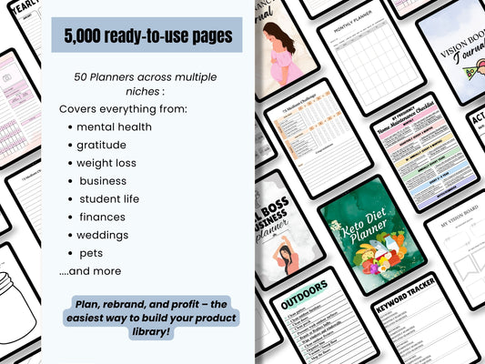 The Digital Products Starter Kit 1.0 | + 5000 Page DFY Planners